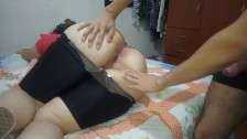 HOT COLOMBIANA MOANS AND GETS DEEP THROAT!